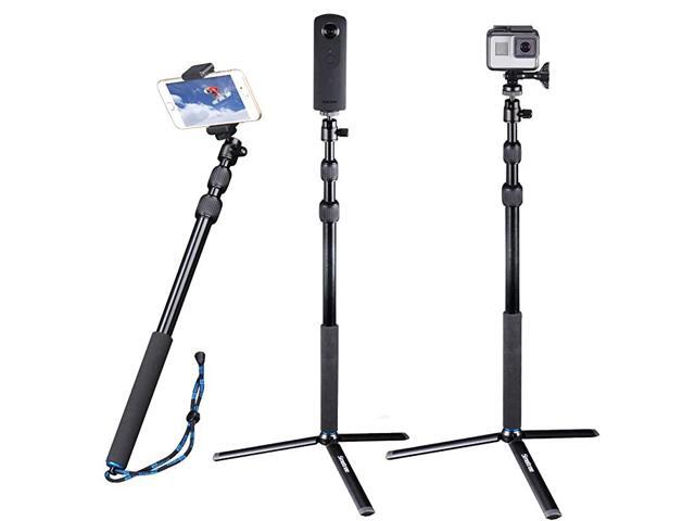 Telescoping Selfie Stick Compatible for GoPro MaxHero 9876543+3SessionGOPRO Hero2018Ricoh Theta SVSamsung Gear360YI 4K