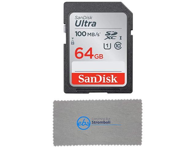 64GB SD Ultra Memory Card Works with Canon EOS M200 M100 M50 M5 M6 Mirrorless Camera SDSDUNR064GGN6IN Bundle with 1 Everything But Stromboli Micro