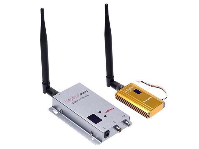 Updated 12G 15W High Power Wireless Audio Video AV 8CH Transmitter 12CH Receiver Sender Kit DC 12V Support CVBS CCTV Camera DVR FPVNot Support AHD