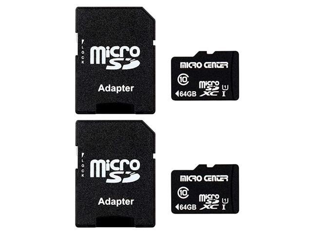 Center 64GB Class 10 SDXC Flash Memory Card with Adapter 2 Pack