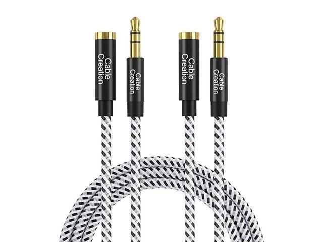 35mm Headphone Extension Cable 35mm Male to Female Stereo Audio Extension Cable Adapter with Gold Plated Connector 2Pack 3 Feet