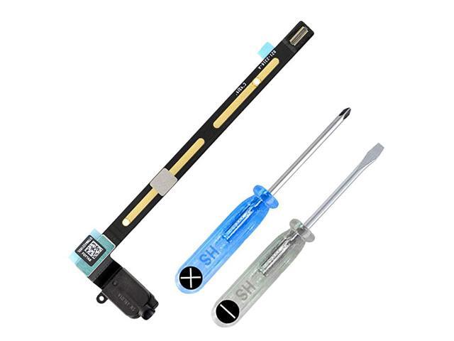 Headphone Audio Jack Flex Cable Ribbon Replacement Compatible with iPad Air 2 97 Inch Black incl Screwdriver