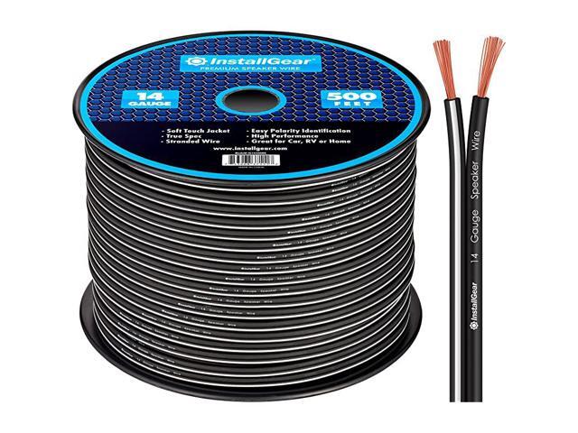 14 Gauge AWG 500ft Speaker Wire Cable Black