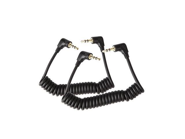 35mm Audio Cable 2Pack 30cm Mini Coiled 35mm Headphone Cable 90 Degree 18 35mm TRS Jack Male to Male Stereo Aux Audio Coiled Cord Up to 90cm