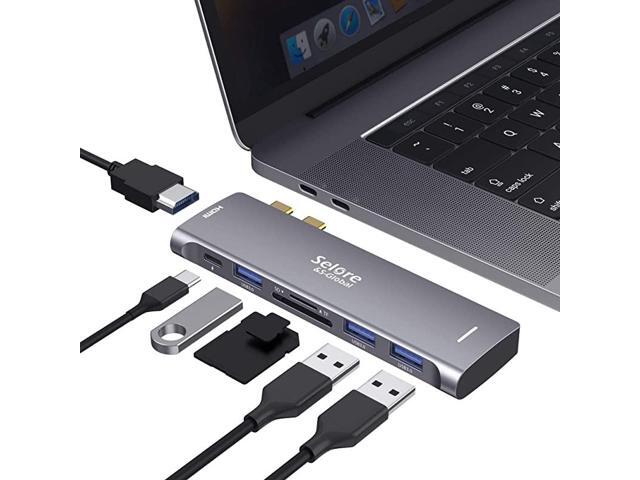 C Adapter MacBook Pro Adapter MacBook Pro Adapter7 in 1 MacBook Pro HDMI Adapter with 4K60HZ with 3 30 Ports SDTF Card Reader and 100W Thunderbolt