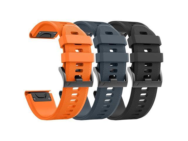 Compatible with Fenix 5 Bands Easy Fit Soft Silicone Watch Bands Replacement for Fenix 6Fenix 6 ProForerunner 935Fenix 5 Plus Smartwatches Black