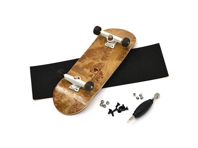 Prolific Complete Fingerboard with Upgraded Components Pro Board Shape and Size Bearing Wheels Trucks and Locknuts 32mm x 97mm Handmade Wooden