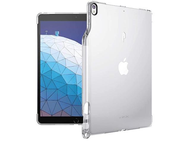 iPad Air 3 Case 105 Inch 2019 iPad Pro 105 Case Flexible Soft Transparent TPU Clear Back Cover with Pencil Holder Compatible with Apple Smart