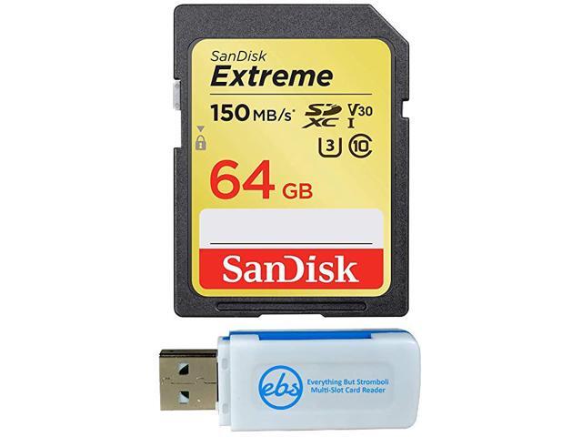 64GB SDXC SD Extreme Memory Card Works with Canon EOS 77D 80D 70D 6D 60D Digital DSLR Camera 4K V30 U3 SDSDXVE064GGNCIN Bundle with 1 Everything