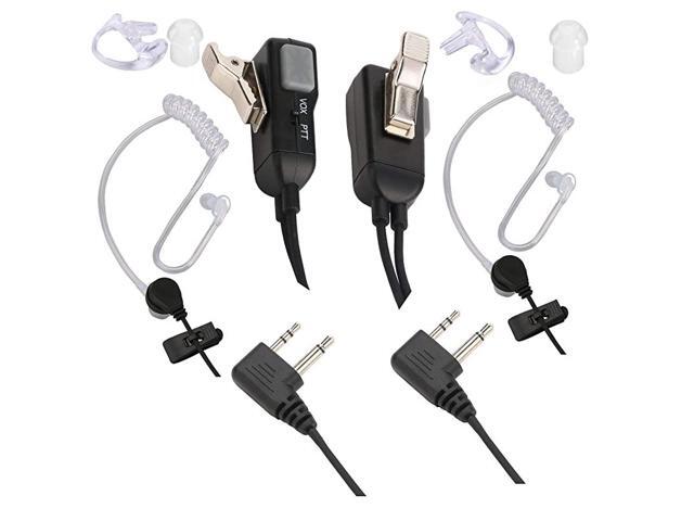 Way Radio Earpiece Noise Canceling Transparent Security Headphones Walkie Talkie Earphone with PTTVOX Pair