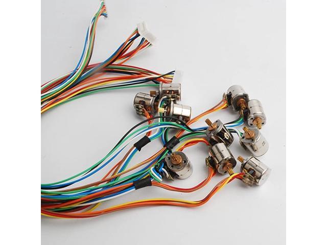 4 Wire 2 Phase Mini stepper motor micro stepper motor D8xH92mm with cable and small output Copper gear