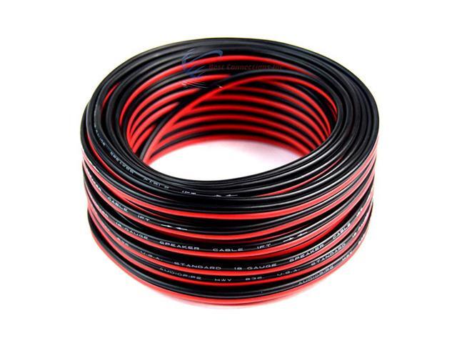Gauge 50 Speaker Wire Copper Clad Red Black Zip Cable 12 Volt Low Voltage