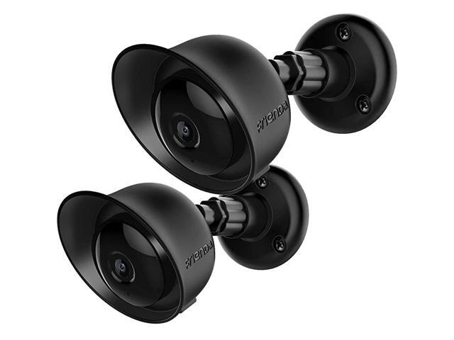 Durable Plastic Wall Mount Outdoor Indoor Bracket and Silicone Cover Skins Protective Case for Yi Home Camera 1080p 720p Black 2 Pack