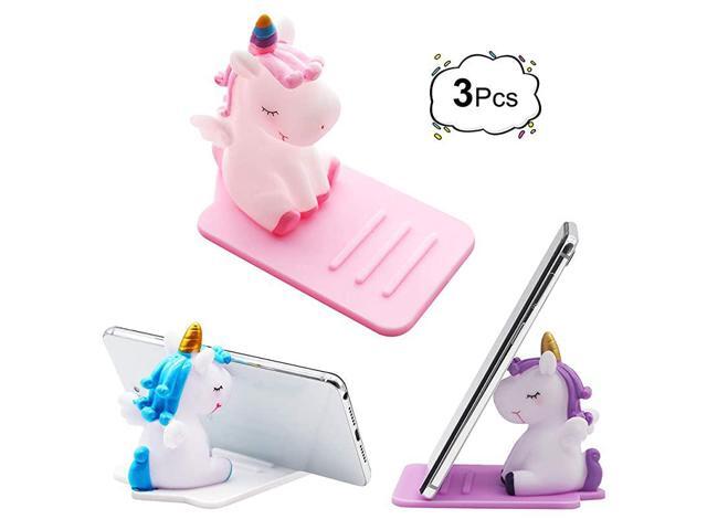 Phone Holder Cute Desktop Cell Phone Stand Holder Adjustable Stand Compatible with All Mobile Smart Phone Tablet Desk Gift for Girl 3 Cute Animal