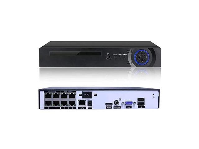 8CH PoE NVR 5MP H265 Security Network Video Recorder Supports Up 8 X 5MP 4MP 3MP 1080P Any ONVIF IP Cameras Motion Detection Email Alerts USB
