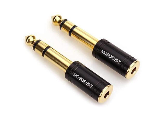 35mm to 14 Adapter Authentic Genuine Universal 635mm Pure Copper Adapter Jack 35mm 18 Inch Female to 635mm 14 Inch Male Headphone Adapter Black