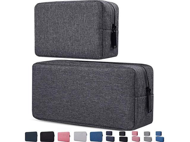 Accessories Case Durable Small Accessories Storage Bag Compatible Laptop Charger Various USB Cables Cords and Power Travel Gadget Carry Bag Dark