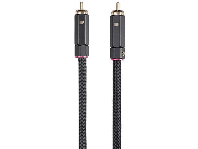 Subwoofer S/PDIF Audio Digital Coaxial RCA Composite Video Cable (3 Feet) -  Gold Plated Dual Shielded RCA to RCA Male Connectors - Black 