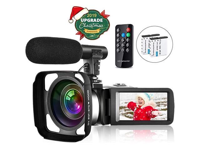 Camera Camcorder Vlogging Camera for Youtube Full HD 27K 30FPS 30 MP IR Night Vision 3 Inch Touch Screen TimeLapse Camcorder with Microphone Remote
