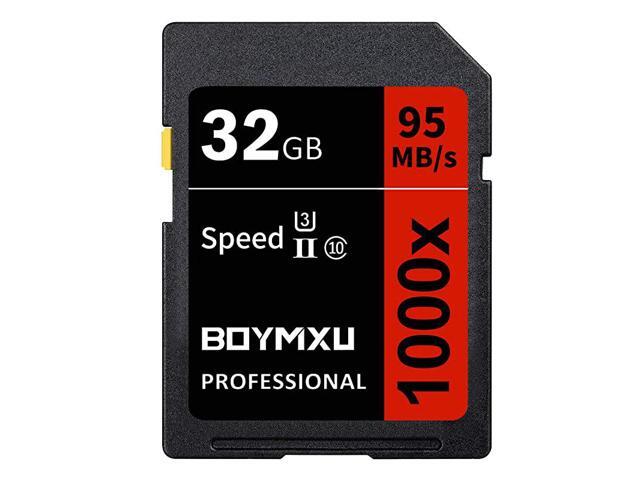 32GB Memory Card Professional 1000 x Class 10 Card U3 Memory Card Compatible Computer Cameras and Camcorders Camera Memory Card Up to 95MBs RedBlack