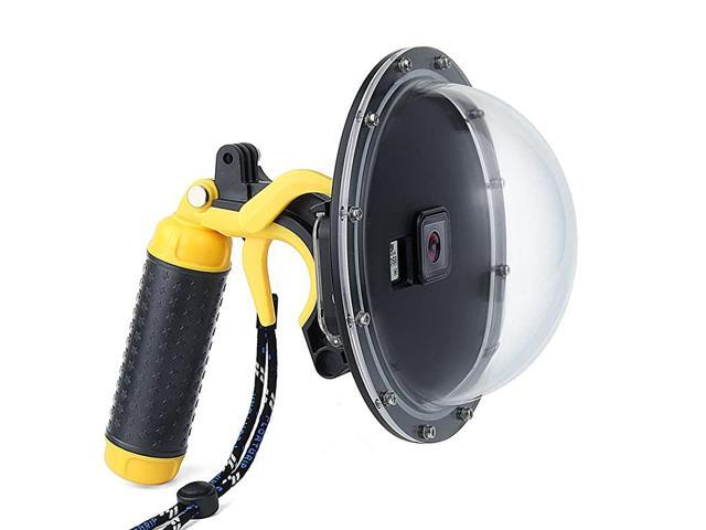 6 inch Waterproof Dome Port for GoPro Hero 5 6 7 Black with Waterproof Housing Trigger and Floaty Hand Grip for Underwater Photography Waterproof