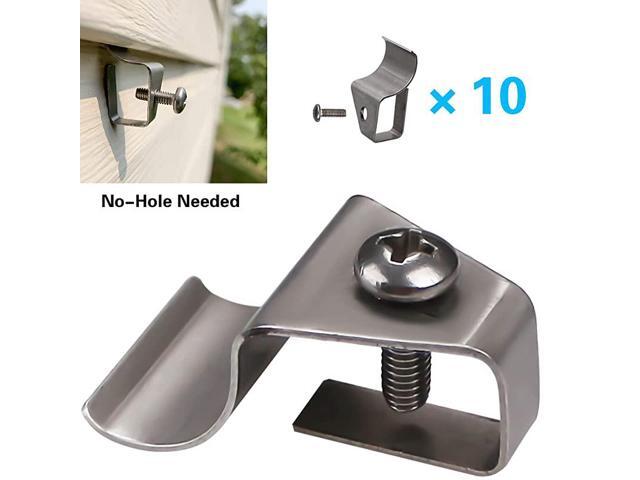 Pack Vinyl Siding Clips Hooks NoHole Needed Outdoor Siding Screws Hanger for Mount Home Security Camera
