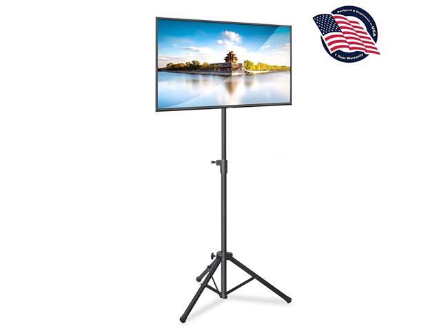 Premium LCD Flat Panel TV Tripod Portable TV Stand Foldable Stand Mount Fits LCD LED Flat Screen TV Up To 32 Adjustable Height 22 lbs Weight