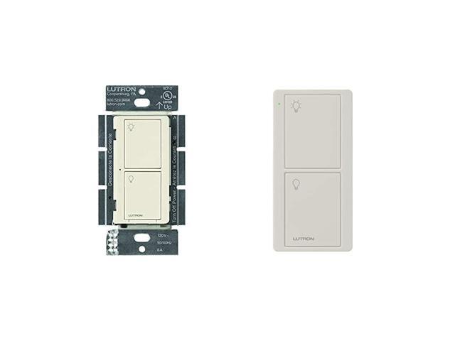 Caseta Smart Home 6A Switch with Pico Wireless Remote Works with Alexa Apple HomeKit and Google Assistant for Ceiling and Exhaust Fans LED