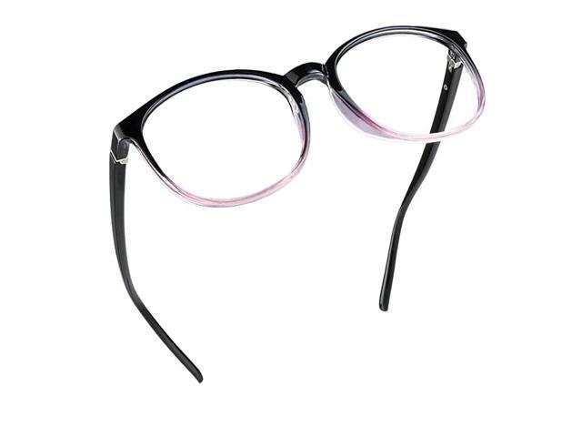 Blue Light Blocking Glasses Anti Eyestrain Computer Reading Glasses with Spring Hinge Gaming Glasses TV Glasses for Women Men Anti Glare Black