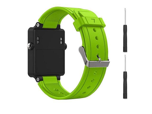 Band for Garmin Vivoactive Silicone Fitness Bands Wristbands with Metal Clasps for Garmin vivoactive GPS Smart Watch Lime
