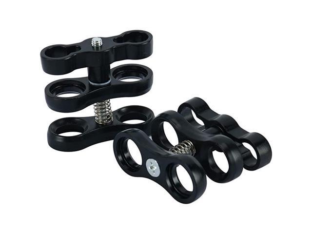 1 Inch2Pack Black Standard Underwater Ball Clamp Mount for 1 Inch Ball Underwater Light Arm System