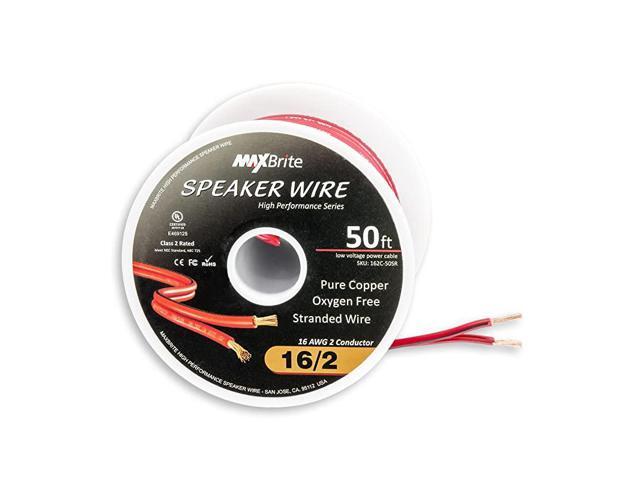 ft 16 Gauge Stranded Flexible Dual Conductor Bonded Zip Cord Wire Oxygen Free Pure Copper UL Listed Class 2