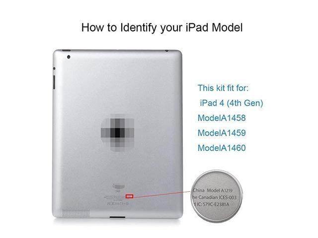 Touch Screen Replacement Parts Digitizer Glass Assembly for Ipad 4 + Professional Tool Kit Black