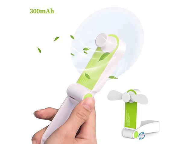 Handheld Fan USB Rechargeable Personal Fan Small USB Fan Folding Pocket Fan Little Lightweight Portable Fan Travel Fan 2 Wind Speed Quiet for