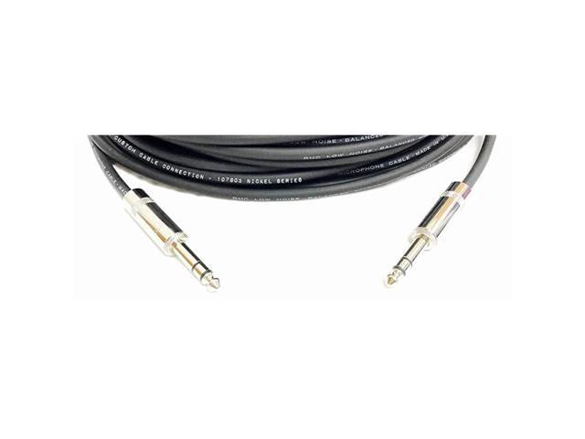 75 Foot Pro Audio REAN 14 inch 635mm TRS to REAN 14 inch 635mm TRS Balanced Cable with Rean NYS228 Nickel Plated connectors by