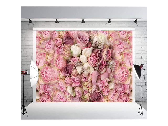 Pink Rose Floral Wedding Backdrop Bridal Shower Background Birthday Party Decoration Photo Booth Props D8059