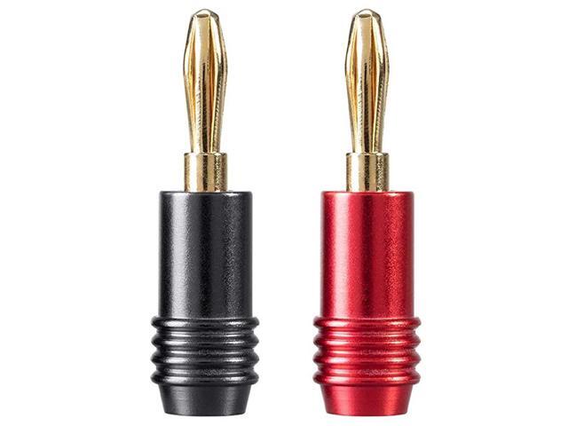 1 Pair Affinity Series 24k Gold Speaker Banana PlugBlackRed