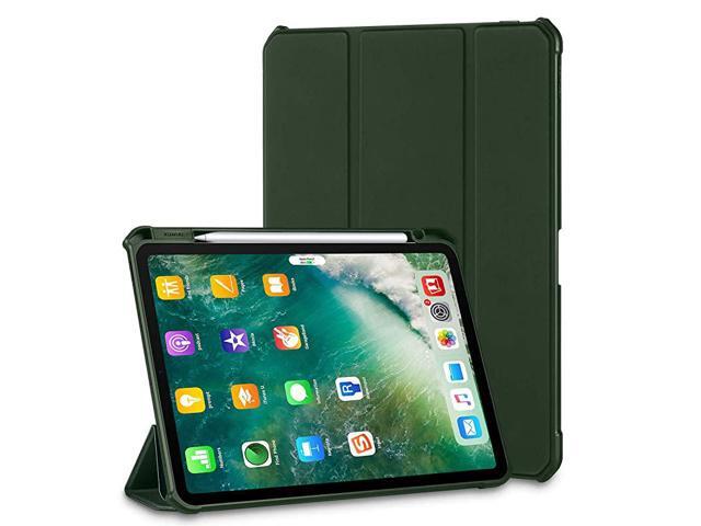 iPad Pro 11 Case 20202018 with Pencil Holder Shockproof Minimalist Trifold Stand+Auto SleepWake Rugged Protective Cover Support Apple Pencil 2