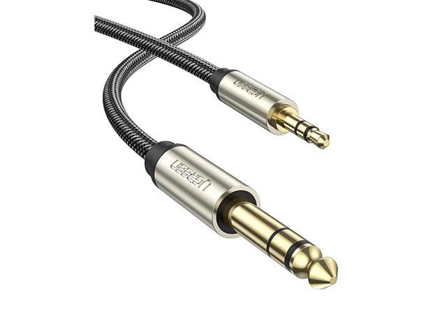 635mm 14 Male to 35mm 18 Male TRS Stereo Audio Cable with Zinc Alloy Housing and Nylon Braid Compatible for iPod LaptopHome Theater Devices and