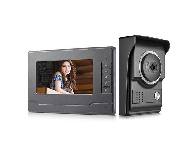 Video Intercom System Wired 7 Inches Monitor Video doorphone Doorbell SystemVideo Door Phone HD Camera Kits Support Unlock Monitoring DualWay