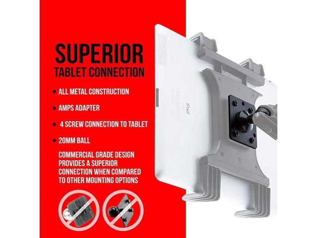 Industrial Metal Drill Base Tablet Mount By Enduro Series iPad Holder for wall or truck ELD Mount For Most Devices Including iPad Mini IPad Pro