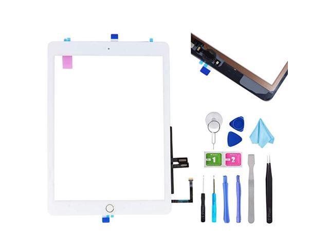 White Digitizer Repair Kifor iPad 97 2018 iPad 6 6th Gen A1893 A1954 Touch Screen Digitizer Replacemenwith Home Button + Tools