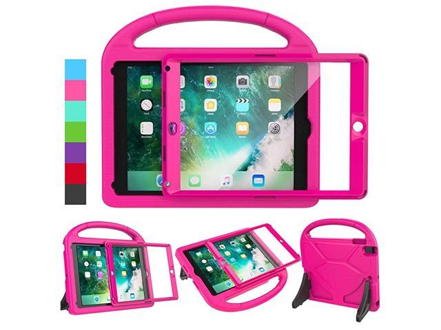 Kids Case for iPad 97 20182017 iPad Air 2 Builtin Screen Protector Shockproof Handle Friendly Foldable Stand Kids Case for iPad 97 20172018 ipad 56