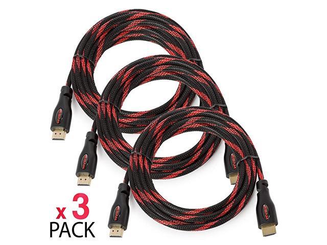 3 Pack High Speed 4K HDMI Cables 15 Long