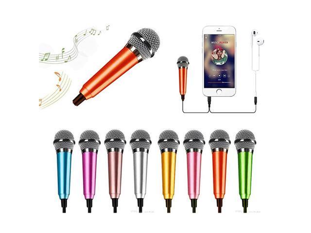 Portable Vocal Microphone for Mobile Phone Computer Tablet Recording Chat and SingingRose Gold