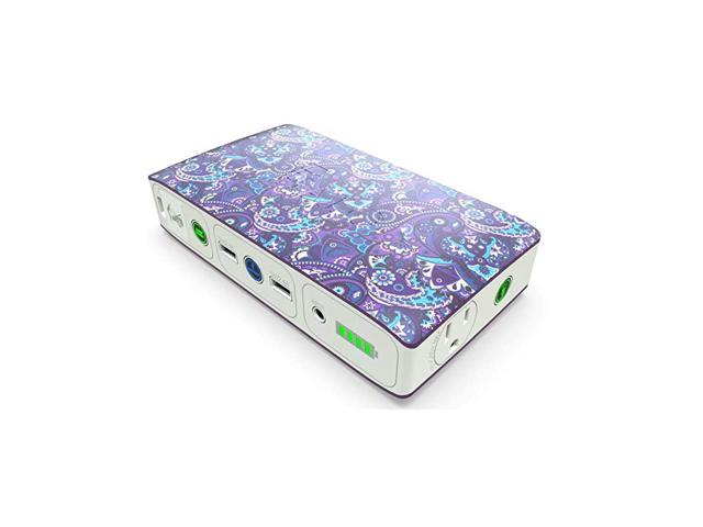 Bolt 58830 mWh Portable Phone Laptop Charger Car Jump Starter with AC Outlet and Car Charger Violet Paisley