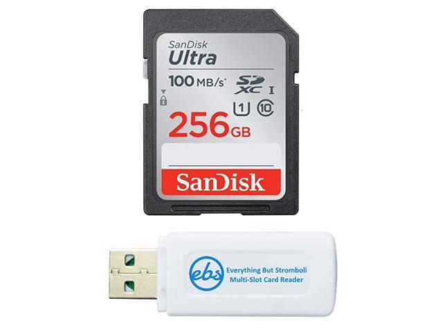 Class 10 SD Ultra 256GB Memory Card for Canon EOS Rebel Digital Camera Works with Rebel SL3 SL2 SL1 SDSDUNR256GGN6IN Bundle with 1 Everything But
