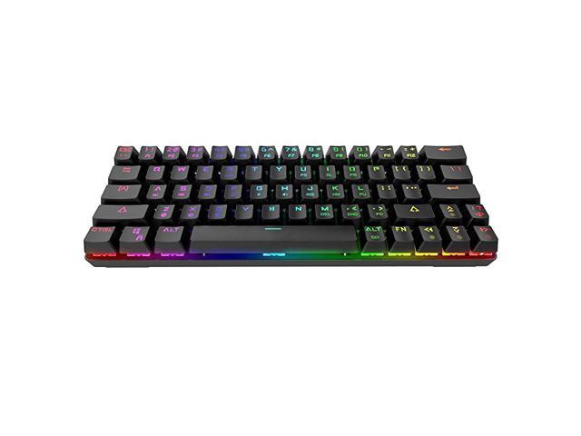 DK63 Wireless 60 Mechanical Gaming Keyboard True RGB Backlit Bluetooth 40 Wired LED Computer Keyboard Compatible with MultiDevice iPhone Android
