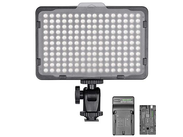 T100 Softer SMD LED Video Light Lighting Kit BiColor 3200K5600K Dimmable Ultra Thin LED Panel with 2200mAh Liion Battery and USB Charger for
