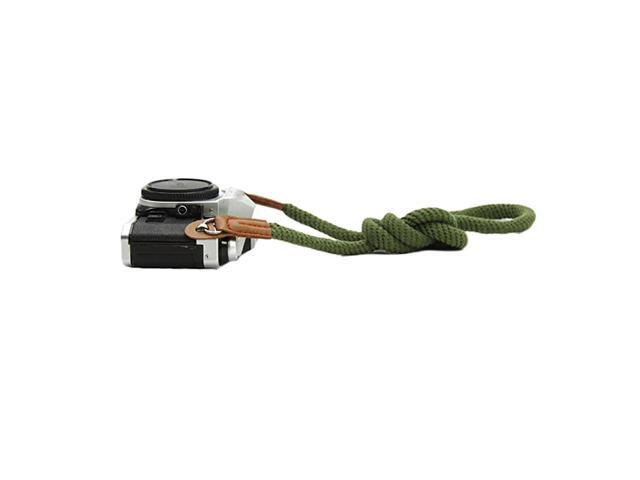 Vintage Handmade Cotton Leather Camera Neck Strap for Leica Nikon Fuji Pentax Canon Panasonic Sony